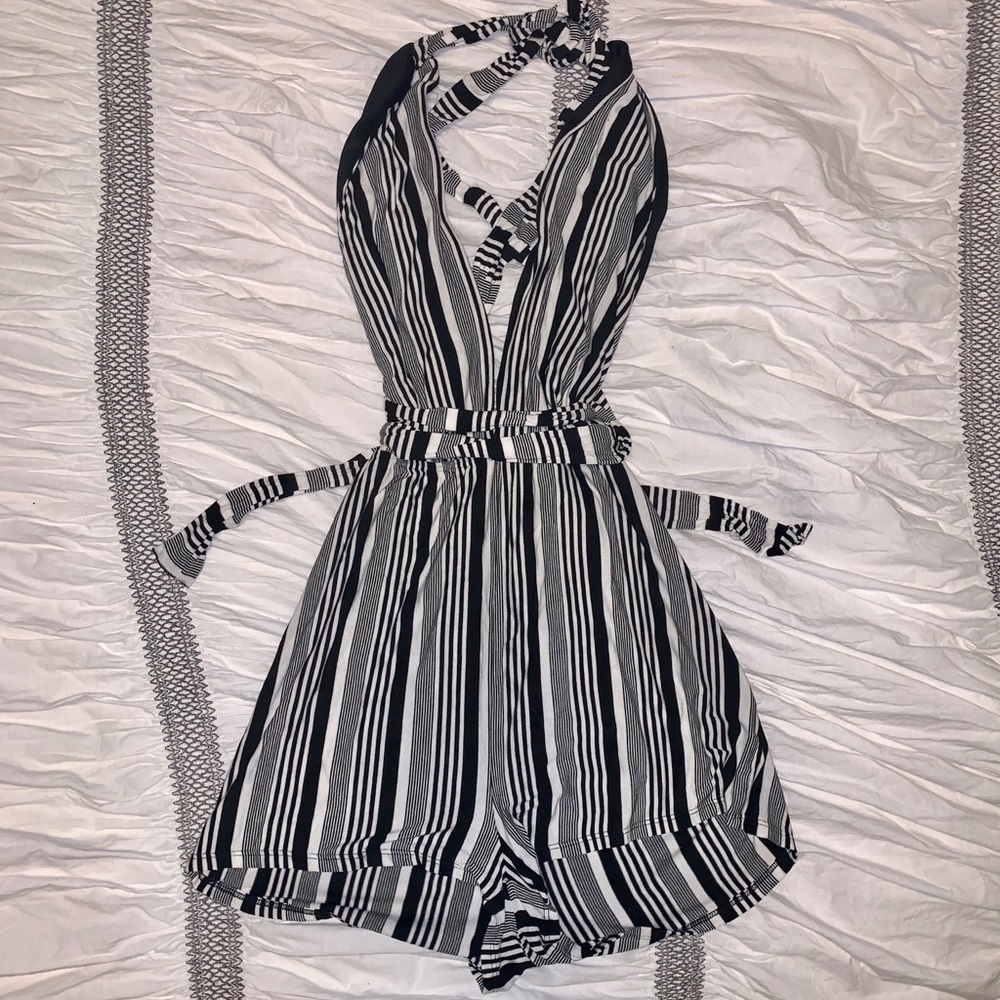 Solemio Striped Romper